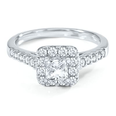 1 ct. tw. Diamond Engagement Ring 18K White Gold