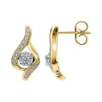 1/3 ct. tw. Diamond Drop Earrings in 14K Yellow Gold