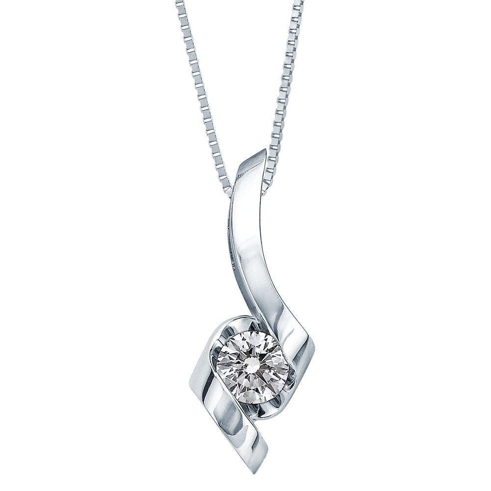 1/2 ct. tw. Diamond Pendant in 14K White Gold