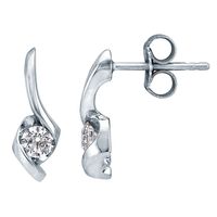 1/5 ct. tw. Diamond Drop Earrings in 14K White Gold