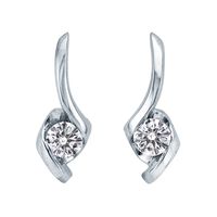 1/5 ct. tw. Diamond Drop Earrings in 14K White Gold