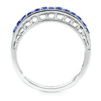 Lab-Created Sapphire Stack Ring Sterling Silver