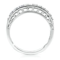 Lab-Created White Sapphire Stack Ring Sterling Silver