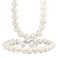 Freshwater Cultured Pearl Boxed Set in Sterling Silver