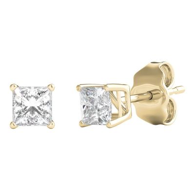 1/2 ct. tw. Diamond 4-Prong Stud Earrings in 14K Yellow Gold
