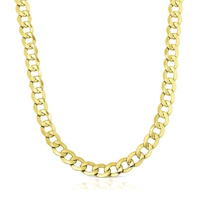 Endura Gold® Men's Curb Link Chain in 14K Yellow Gold, 22"