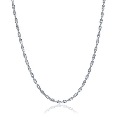 Singapore Chain in Sterling Silver, 20"