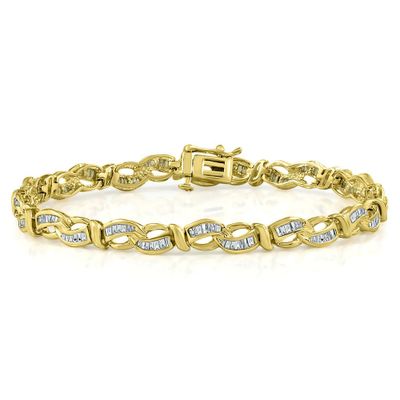 1 ct. tw. Diamond Woven Bracelet in 10K Yellow Gold