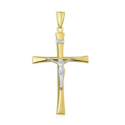 Endura Gold® Two-Tone Crucifix in 14K Gold