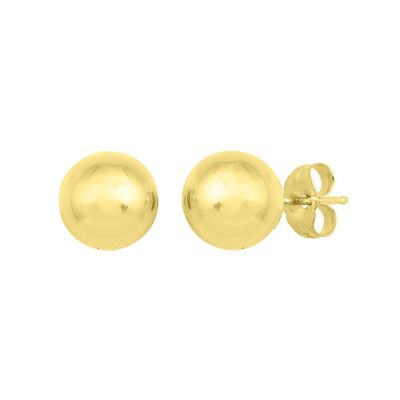 Endura Gold® Polished Ball Stud Earrings in 14K Yellow Gold
