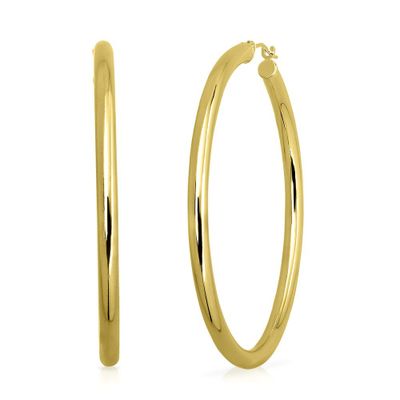 Endura Gold® Round Hoop Earrings in 14K Yellow Gold