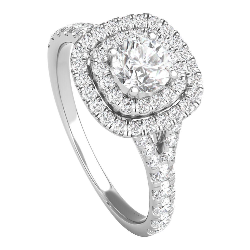 1 ct. tw. Diamond Engagement Ring 14K White Gold