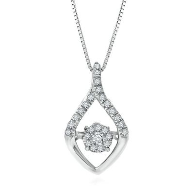The Beat of Your Heart® 1/5 ct. tw. Diamond Pendant in Sterling Silver