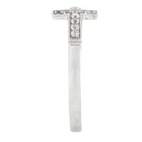 Lab-Created White Sapphire Cross Stack Ring Sterling Silver