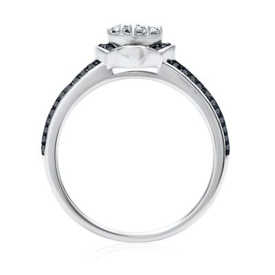 3/8 ct. tw. Black & White Diamond Promise Ring Sterling Silver