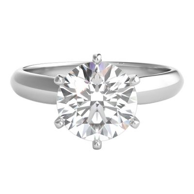 2 ct. tw. Prima Diamond Solitaire Engagement Ring 14K White Gold
