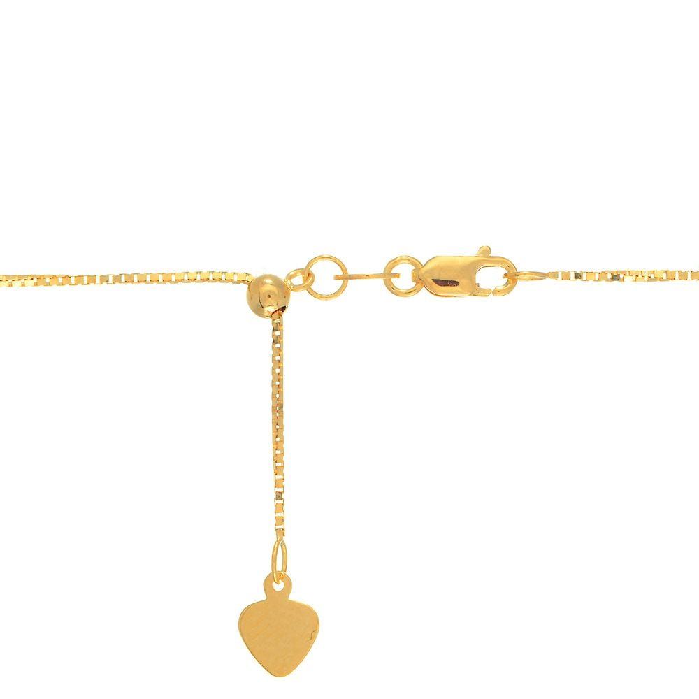 Adjustable Box Chain in 14K Gold