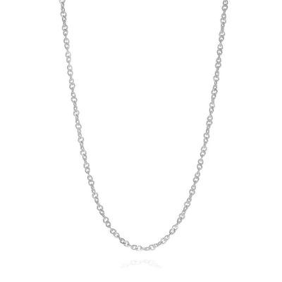 Adjustable Singapore Chain in 14K White Gold, 22"
