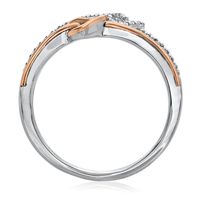 1/8 ct. tw. Diamond Promise Ring Sterling Silver & 10K Rose Gold