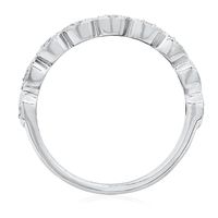 Lab-Created White Sapphire Twist Stack Ring Sterling Silver