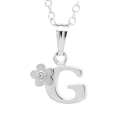 Children's Initial Pendant in Sterling Silver