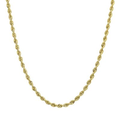 Glitter Rope Chain in 14K Yellow Gold