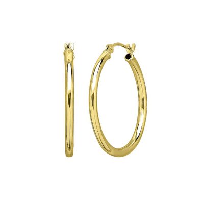 Endura Gold® Polished Hoop Earrings in 14K Yellow Gold