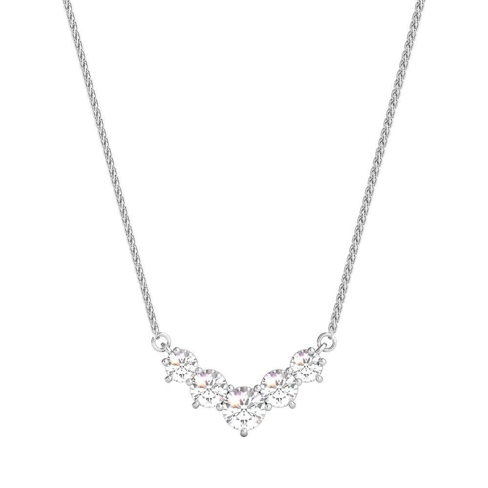 1 ct. tw. Diamond Necklace in 14K White Gold