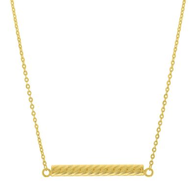 Bar Necklace in 14K Yellow Gold