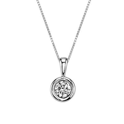 Energy™ by Sirena® Diamond Solitaire Pendant in 14K White Gold