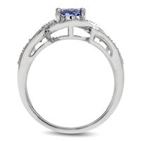 Tanzanite & 1/5 ct. tw. Diamond Ring Sterling Silver