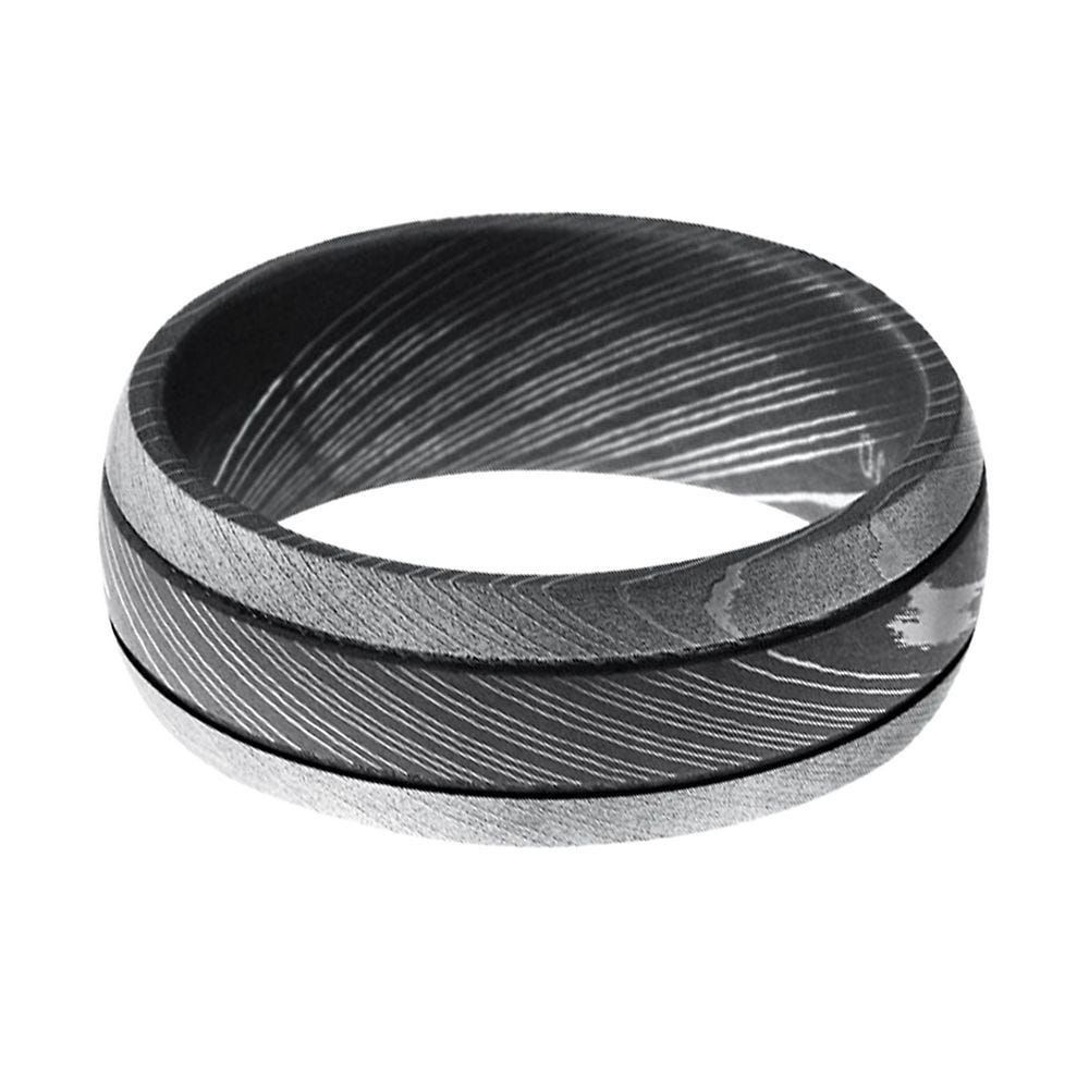 Lashbrook® Men's Band Damascus Steel, 8MM