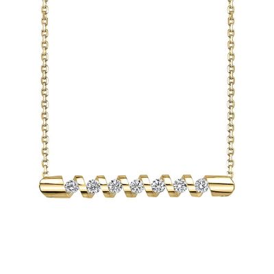 Energy™ by Sirena® Diamond Spiral Necklace in 14K Yellow Gold (1/4 ct. tw