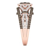 Helzberg Limited Edition® 1 3/4 ct. tw. Sparkling Champagne® & White Diamond Ring 14K Rose Gold