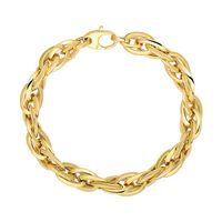 Polished Link Bracelet in 14K Yellow Gold