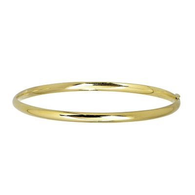 Endura Gold® Polished Hinge Bangle Bracelet in 14K Yellow Gold
