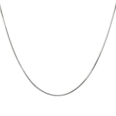 8-Sided Box Chain in Sterling Silver, 22"