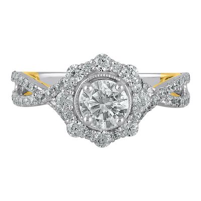Lena Round-Cut Diamond Engagement Ring 14K White Gold (1 1/4 ct. tw.)