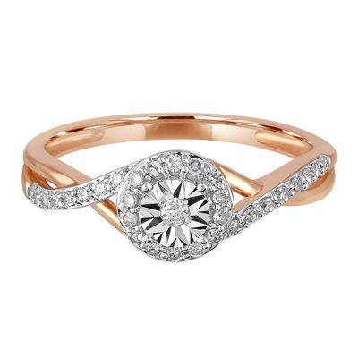 1/5 ct. tw. Diamond Promise Ring 10K Rose Gold