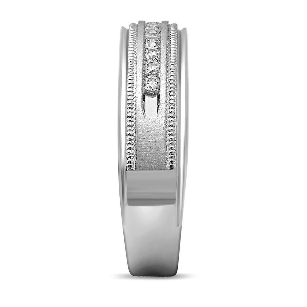 Men's 1/5 ct. tw. Diamond Band Sterling Silver, 5.7MM