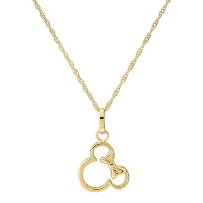 Disney's Minnie Mouse Silhouette Children's Pendant in 10K Yellow Gold