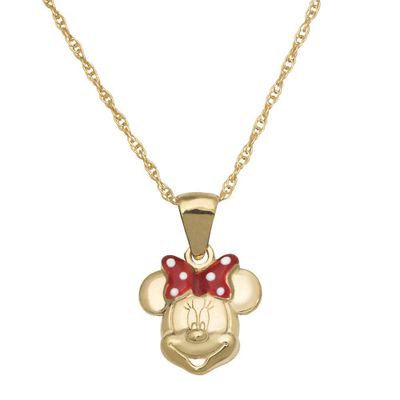 Disney's Minnie Mouse Children's Pendant in 10K Yellow Gold