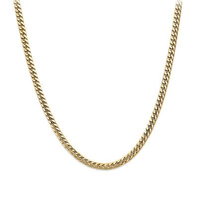 Men's Domed Curb Chain in 14K Yellow Gold, 20"