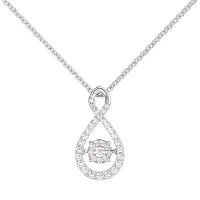 The Beat of Your Heart® 1/2 ct. tw. Diamond Pendant in Sterling Silver