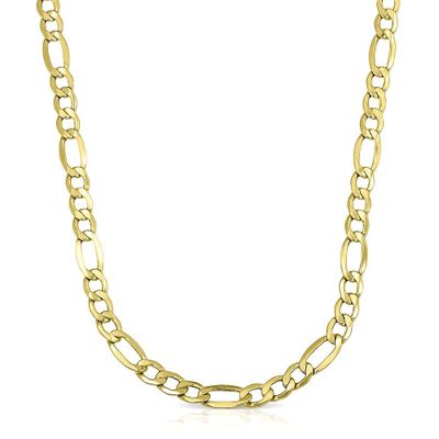 Men's Polished Figaro Chain in 14K Yellow Gold, 22"