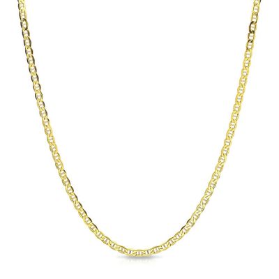 Endura Gold® Men's Polished Marine Chain in 14K Yellow Gold, 24"