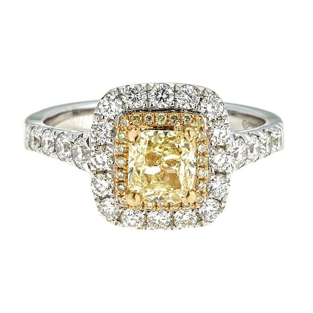 1 3/4 ct. tw. Yellow & White Diamond Ring 18K Gold