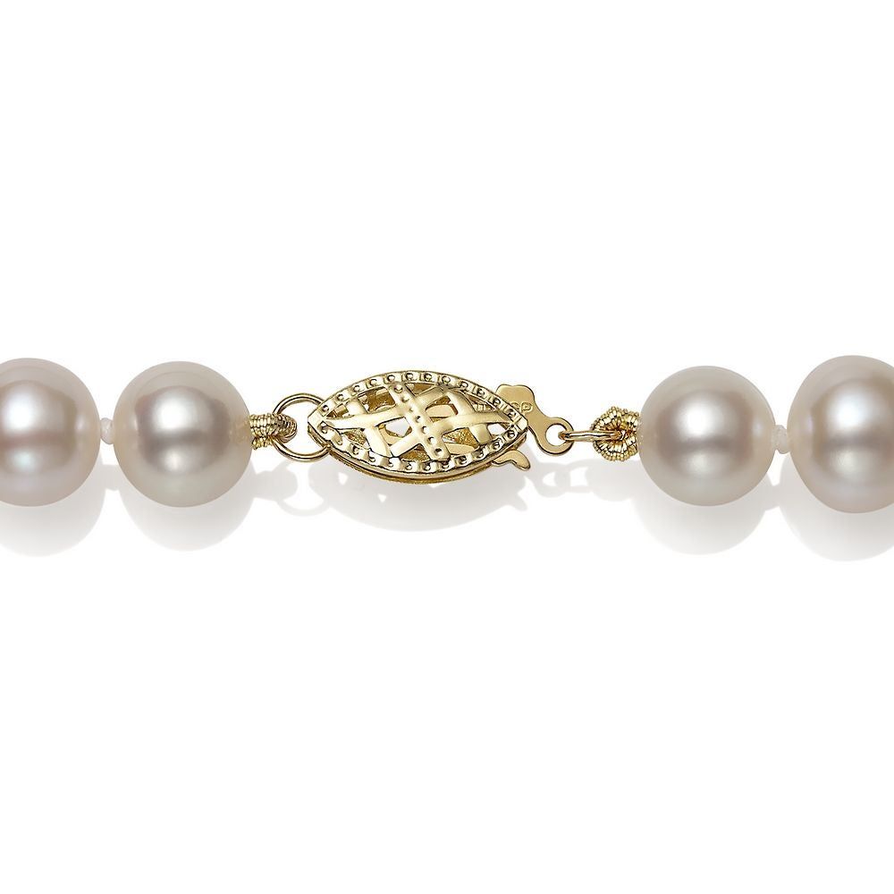 Freshwater Cultured Pearl Strand Necklace in 14K Yellow Gold, 7-7.5MM, 18"