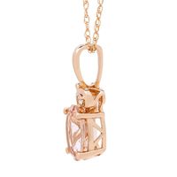 Morganite & Diamond Pendant in 10K Rose Gold