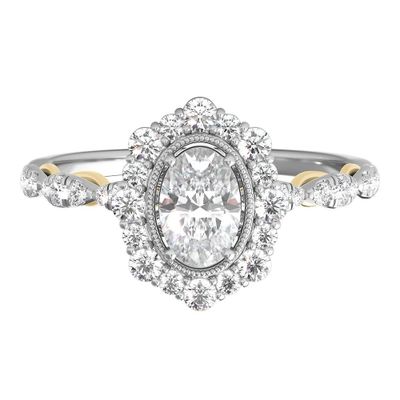 Margarita Oval Diamond Engagement Ring 14k white gold (7/8 ct. tw.)